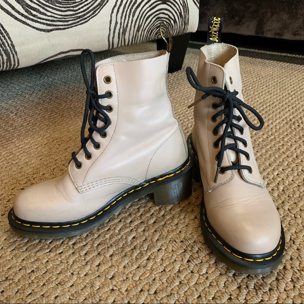 Dr Martens Clemency boots. Taupe/bone color. Women’s US size 7. Rare color!